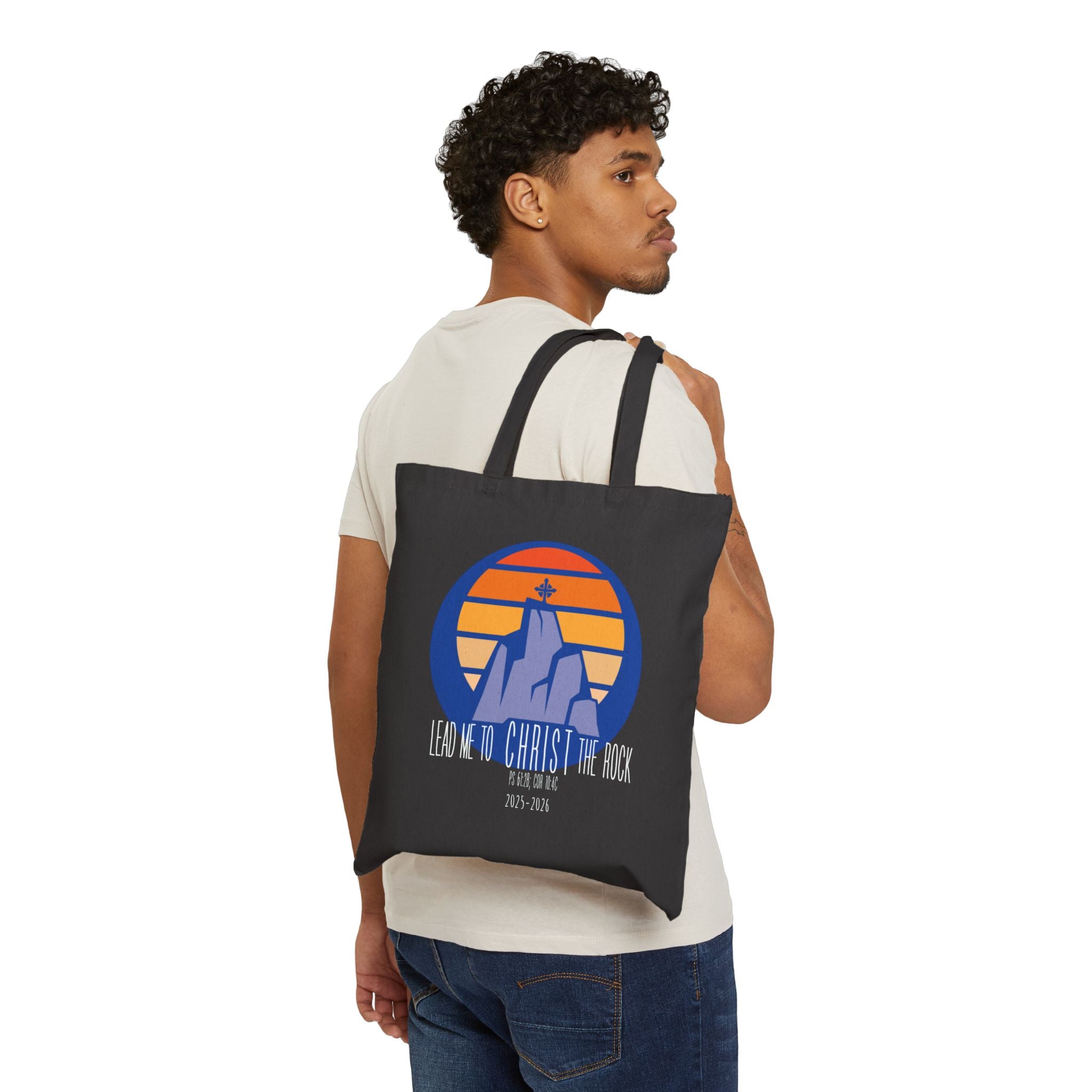 Lead Me to Christ Cotton Canvas Tote Bag