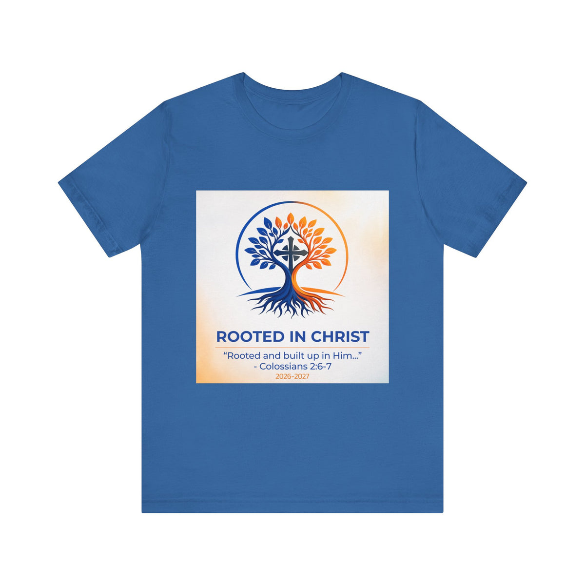 Rooted in Christ Jersey Short Sleeve Tee