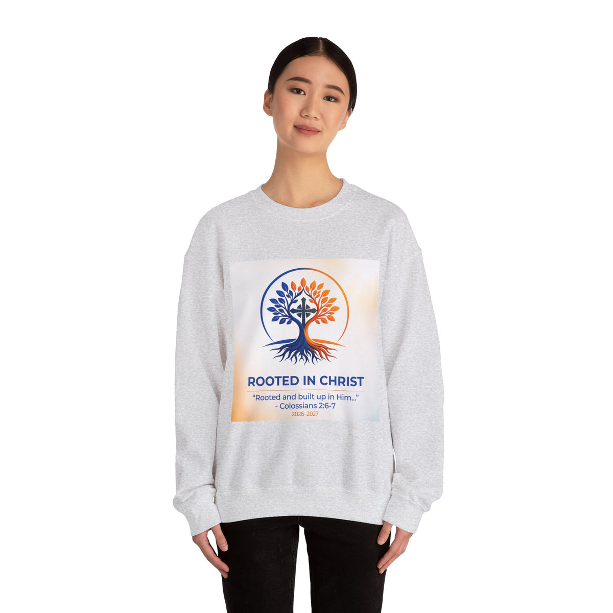 Rooted in Christ Heavy Blend™ Crewneck Sweatshirt