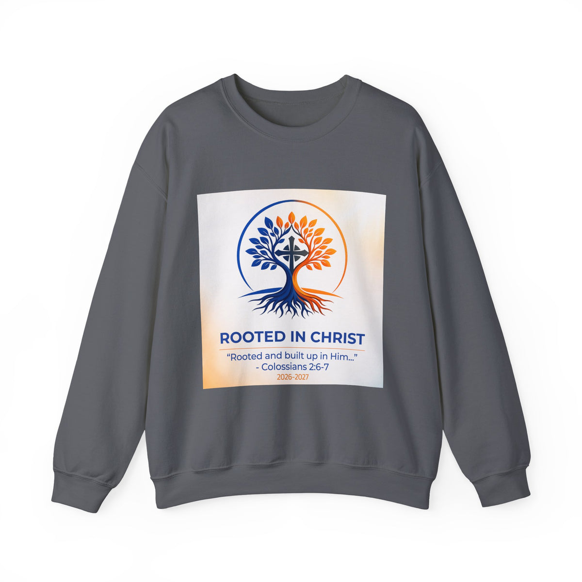 Rooted in Christ Heavy Blend™ Crewneck Sweatshirt
