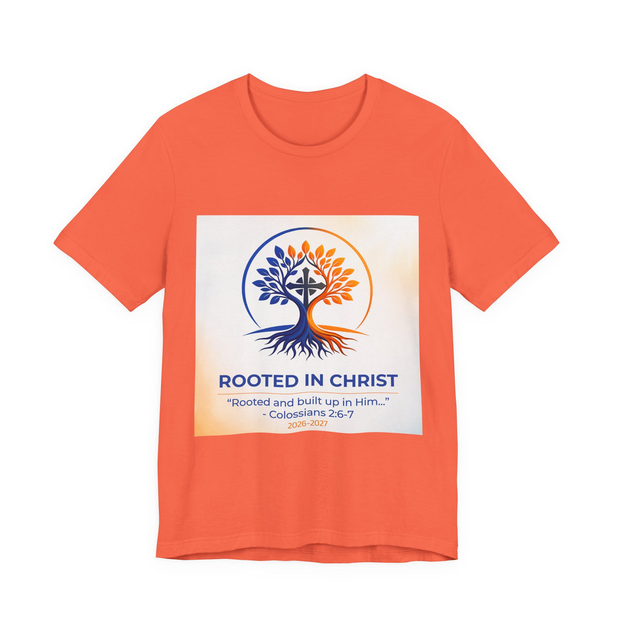 Rooted in Christ Jersey Short Sleeve Tee