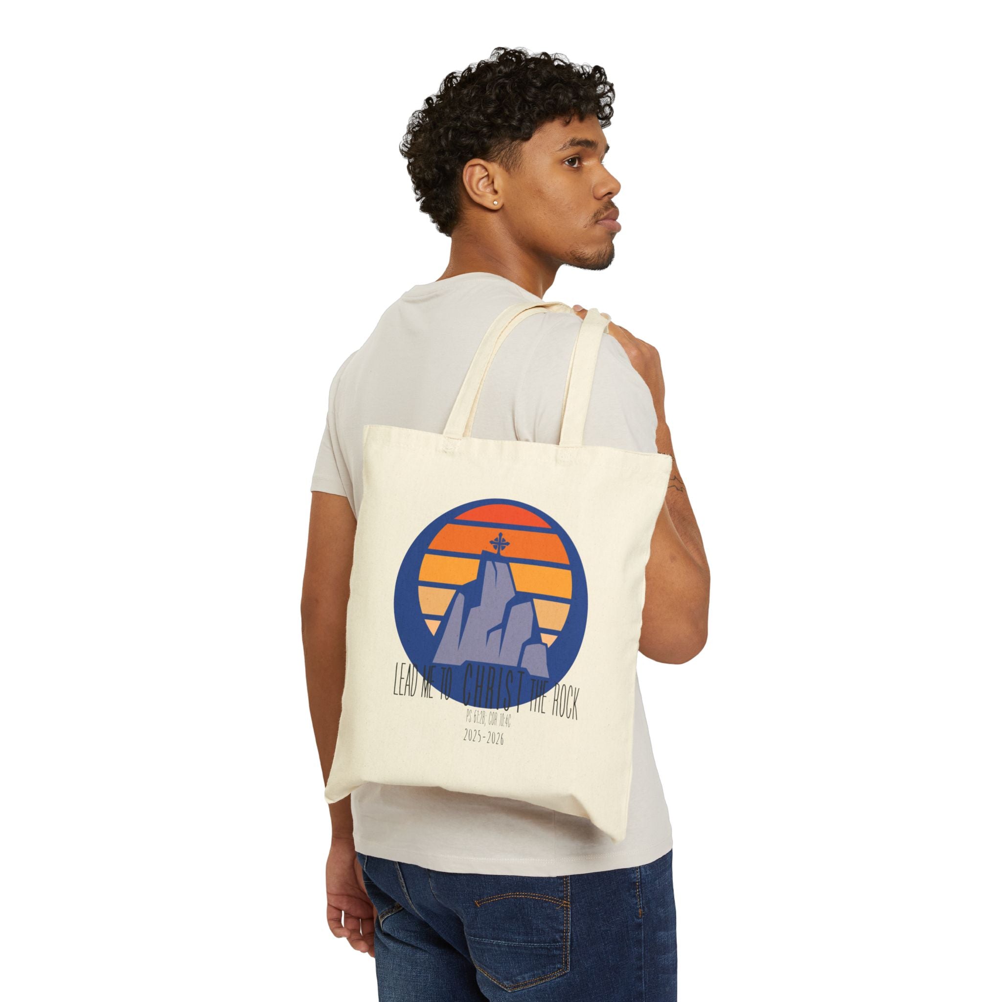 Lead Me to Christ Cotton Canvas Tote Bag