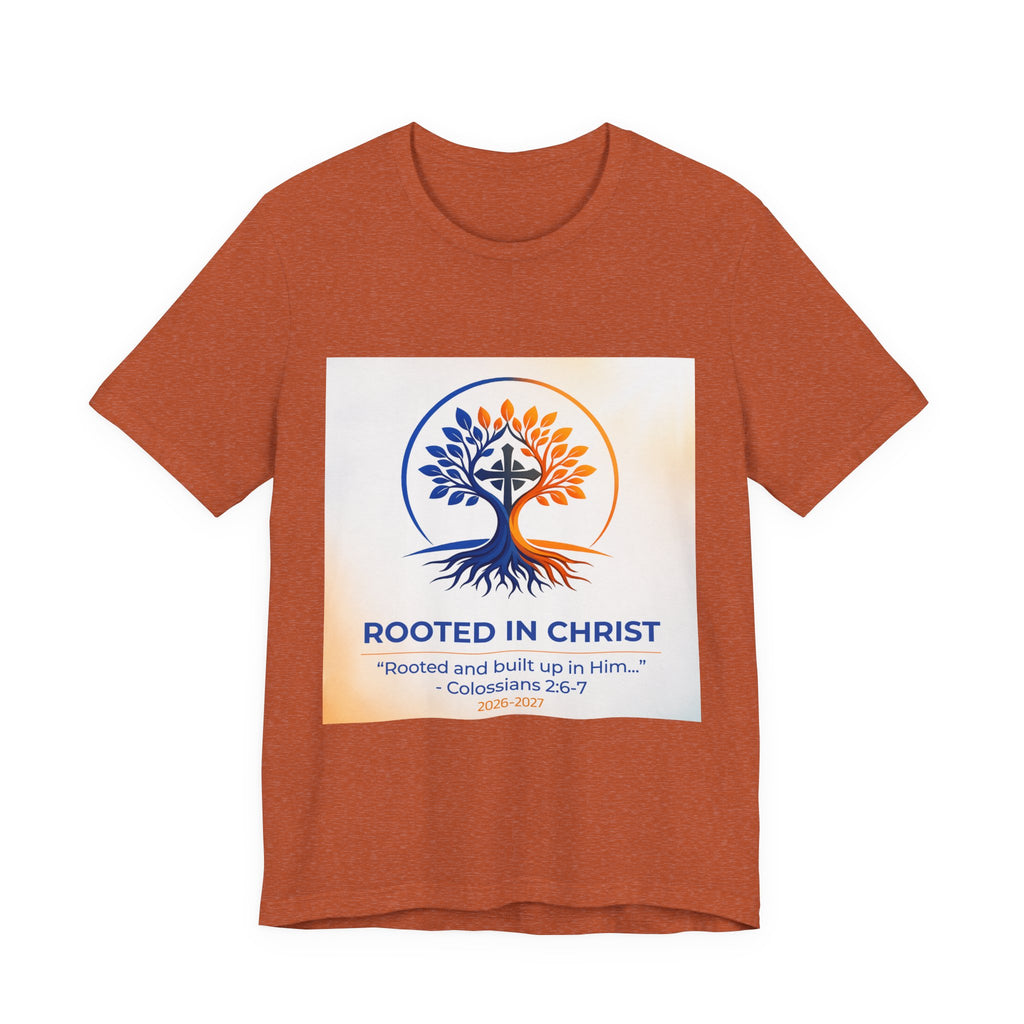 Rooted in Christ Jersey Short Sleeve Tee