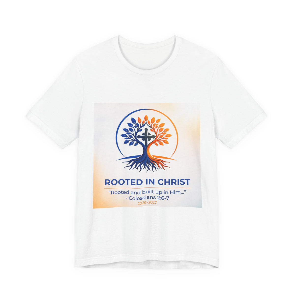 Rooted in Christ Jersey Short Sleeve Tee