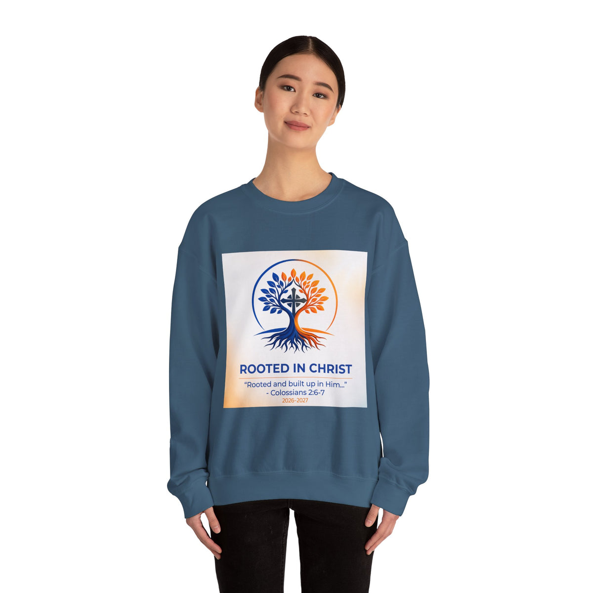 Rooted in Christ Heavy Blend™ Crewneck Sweatshirt