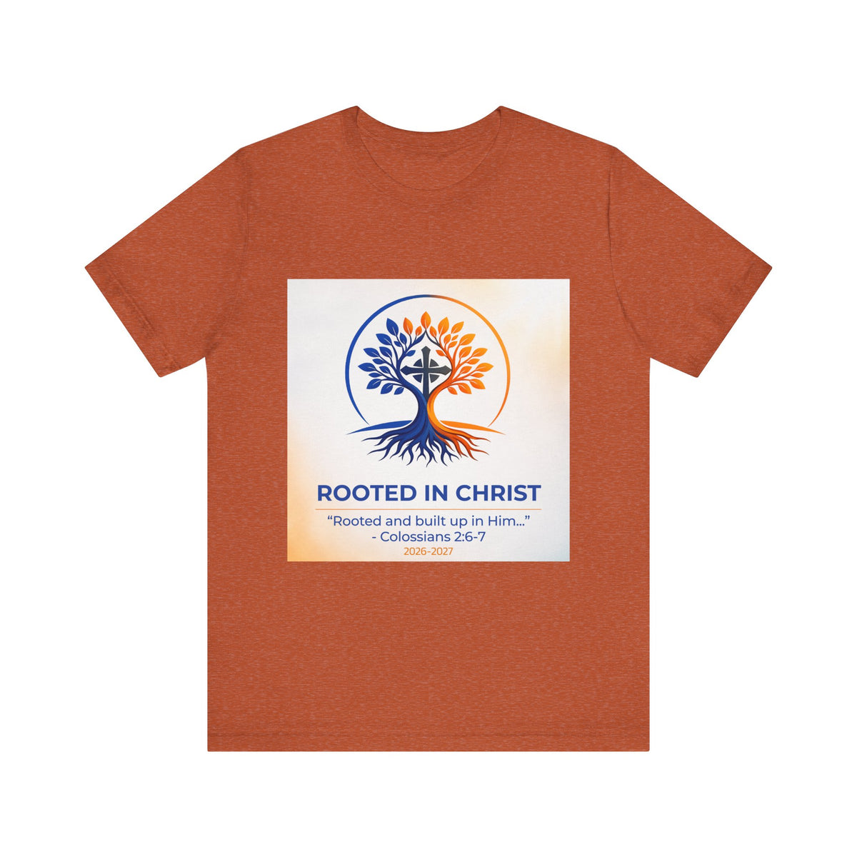 Rooted in Christ Jersey Short Sleeve Tee