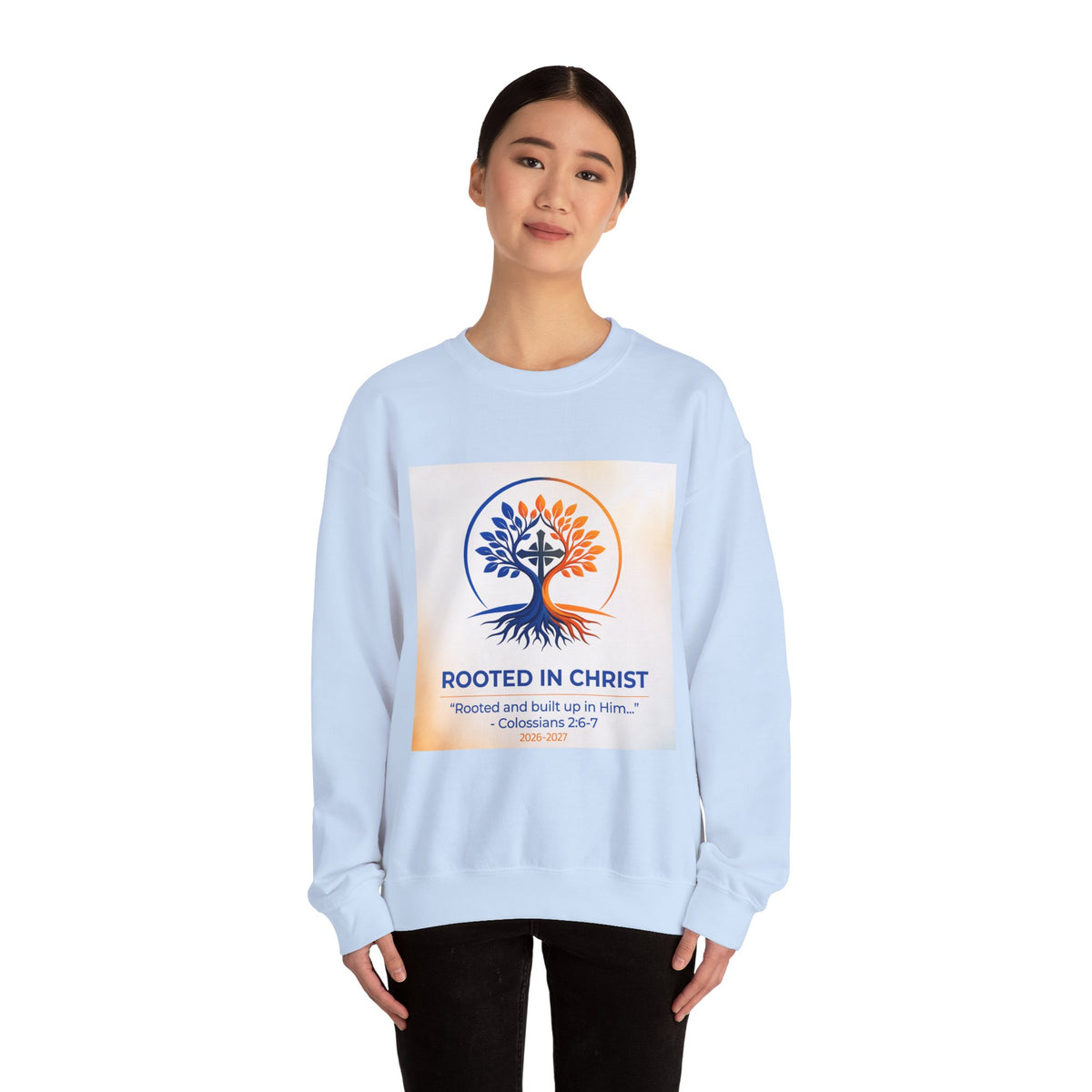 Rooted in Christ Heavy Blend™ Crewneck Sweatshirt
