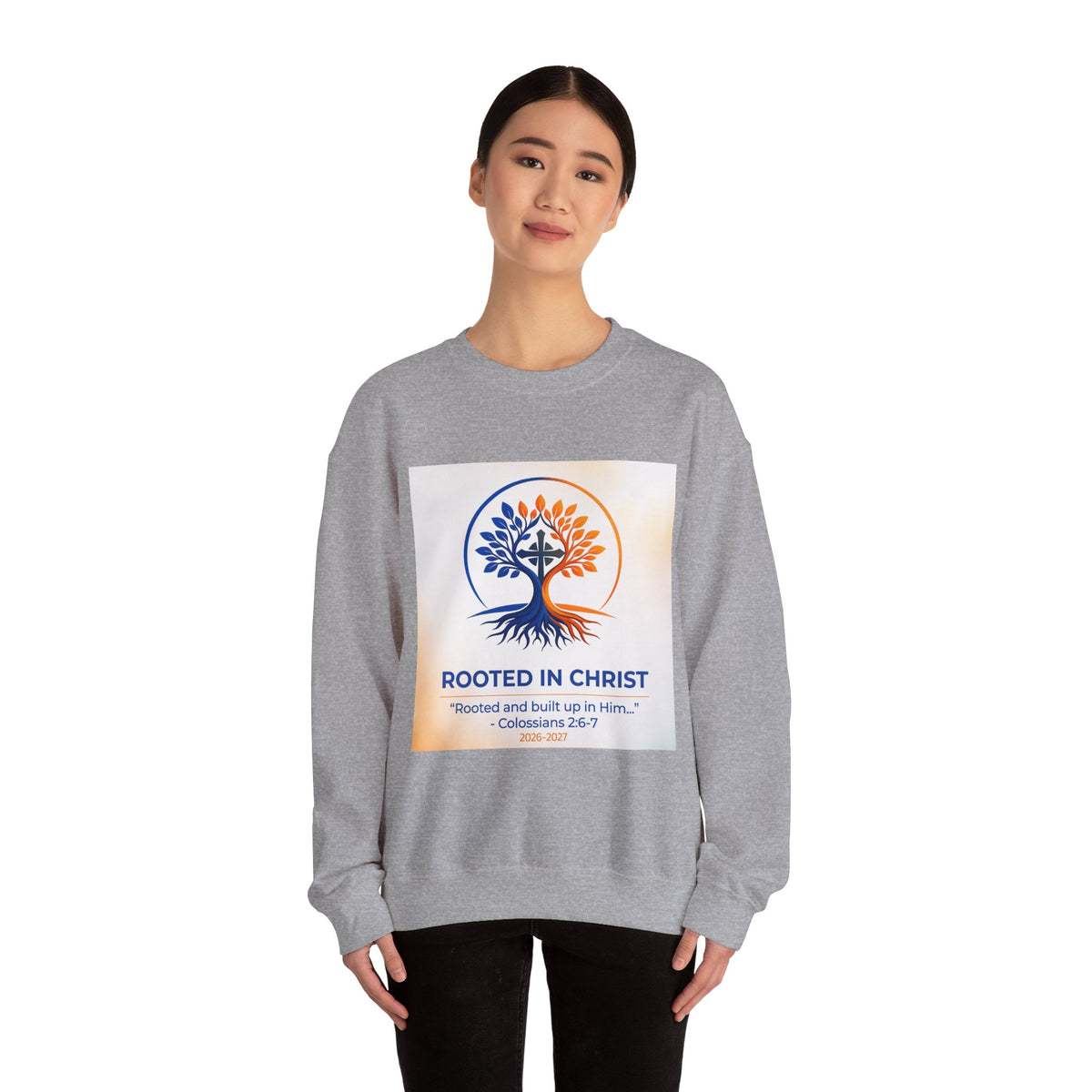 Rooted in Christ Heavy Blend™ Crewneck Sweatshirt