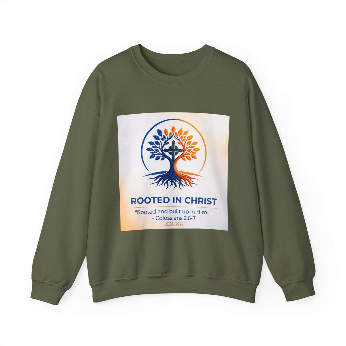 Rooted in Christ Heavy Blend™ Crewneck Sweatshirt
