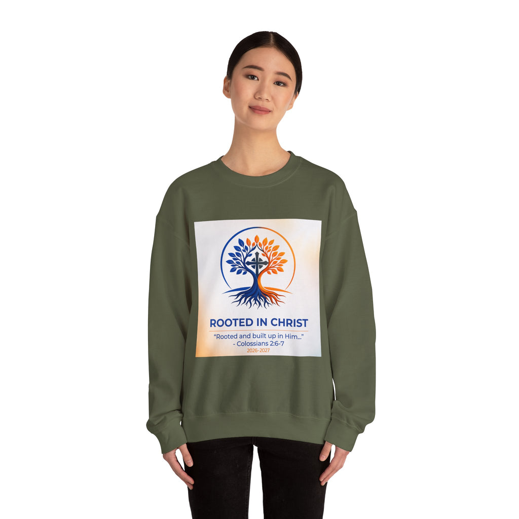 Rooted in Christ Heavy Blend™ Crewneck Sweatshirt